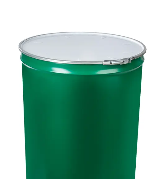 Lever-lock ring closure on a conical steel drum